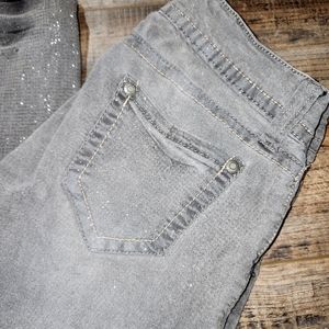 Sparkle gray jeans